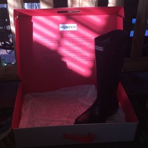 Classic Tall Matte Black Hunter Rain Boots